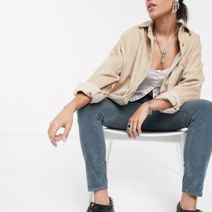 Free People Sage Green Corduroy Skinny Jeans